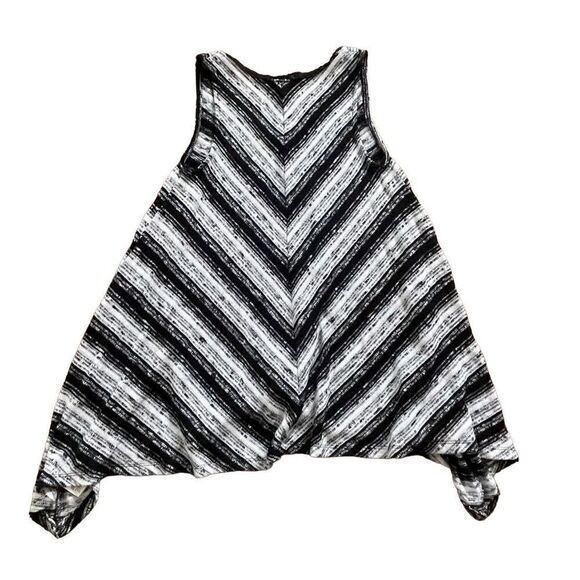 Anthropologie Meadow Rue knit sweater sharkbite hem sleeveless shirt size small - Picture 2 of 8